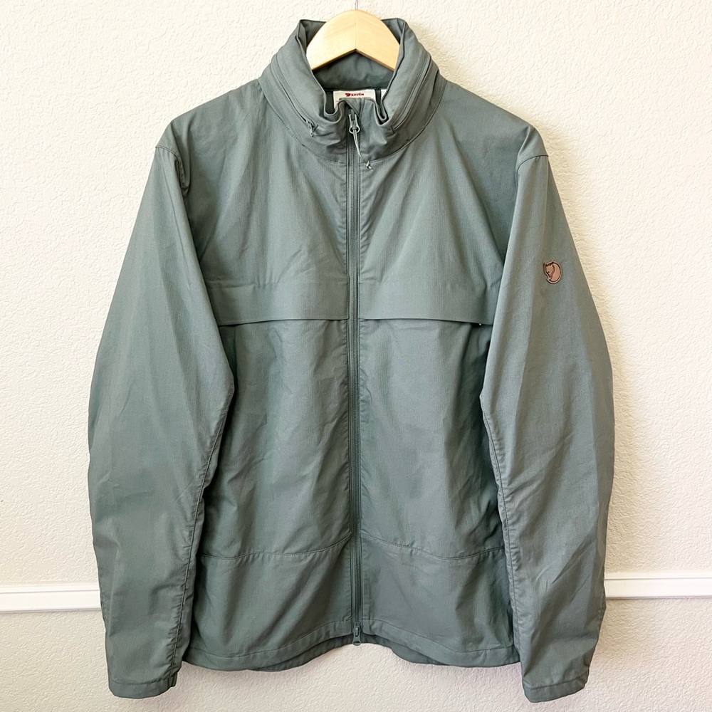 Fjällräven Abisco Hike Jacket G-1000 Patina Green RARE Mens L Outdoors Hiking